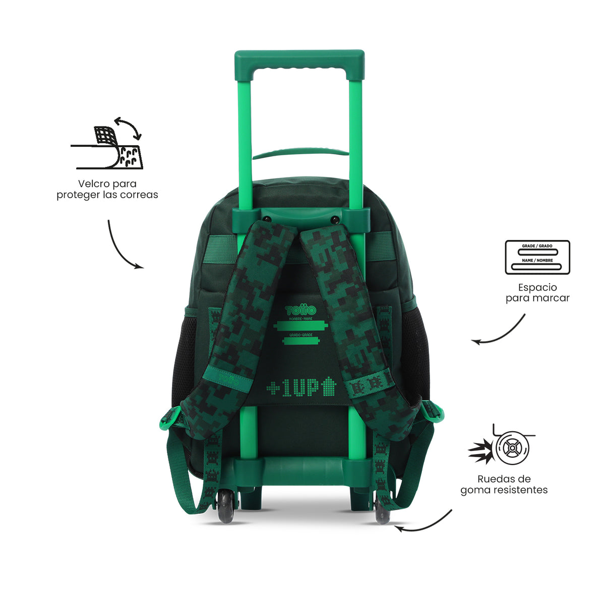 Mochila de ruedas Píxel Game M