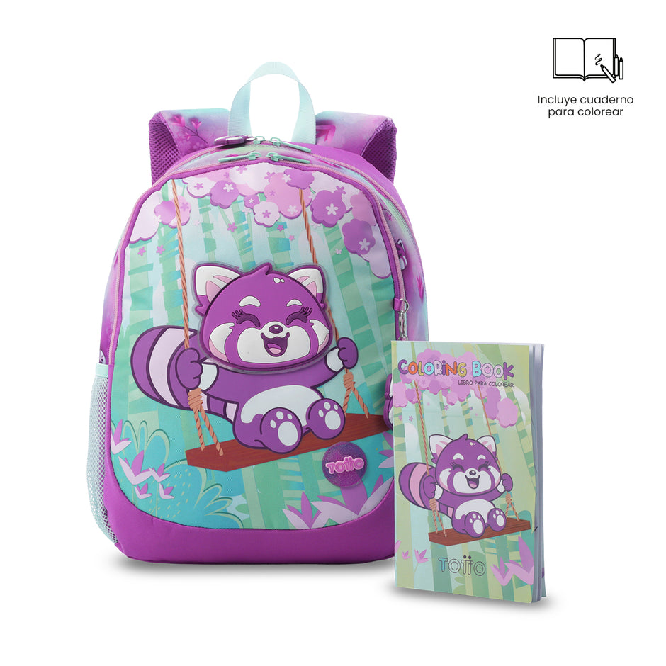 Pack X2 Mochila + Libro parar colorear Bambu