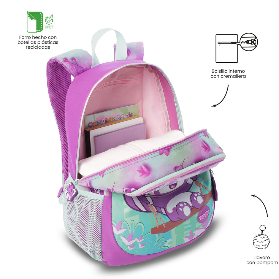 Pack X2 Mochila + Libro parar colorear Bambu